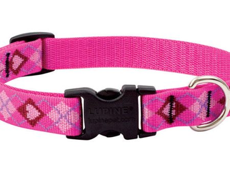 LupinePet Original Designs Multicolor Puppy Love Nylon Dog Adjustable Collar Hot on Sale