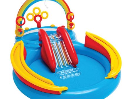 Intex Multicolored Vinyl Inflatable Pool Rainbow Ring Play Center For Cheap