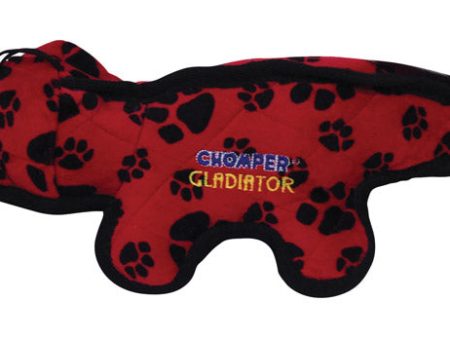 Chomper Gladiator Assorted Nylon Plush Tuff Alligator Dog Toy Large For Cheap