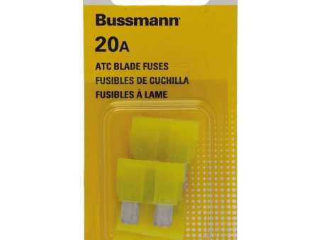 Bussmann 20 amps ATC Yellow Blade Fuse 5 pk Supply