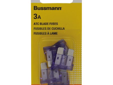 Bussmann 3 amps ATC Purple Blade Fuse 5 pk Online now