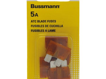 Bussmann 5 amps ATC Brown Blade Fuse 5 pk Online now