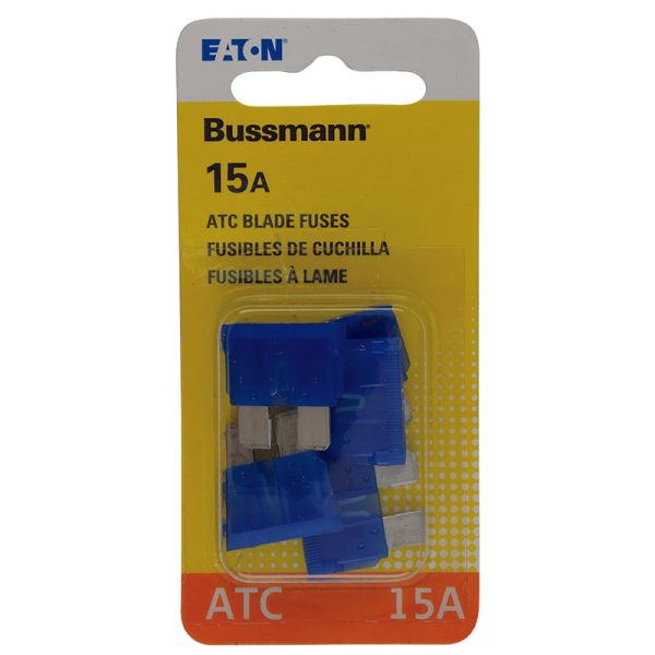 Bussmann 15 amps ATC Blue Blade Fuse 5 pk Online now