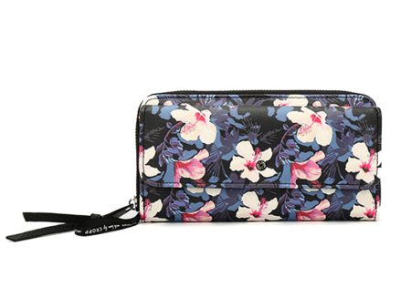 LB00320 DARK GREY - Simple Short Wallet With Flower And Flap Design Hot on Sale