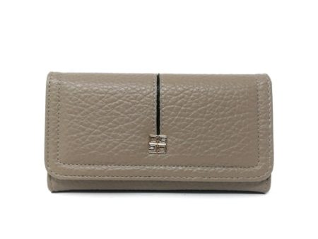 VKP1473 Grey - New Elephant Print Solid Color Long Wallet on Sale