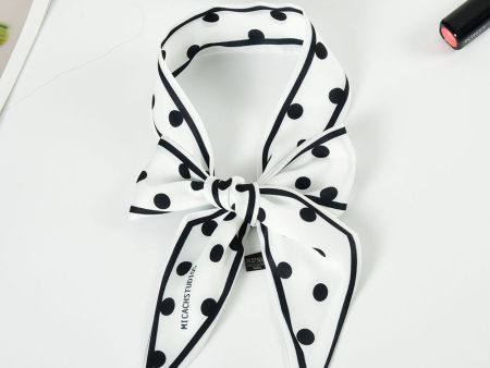 SF1268-WHITE Charming New Fashion Style Dots Long Scarf For Sale