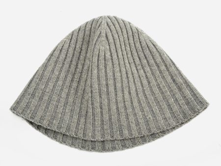 HW003-LIGHTGREY -   Ladies autumn winter knitted bucket hat on Sale