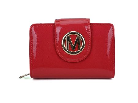 VKP1442 Red - Women Solid Zipper Smooth Fashion Wallet Sale