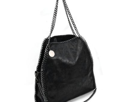 VK5326 Black - Retro Bucket Bag With Chain Handle (was £11) Supply