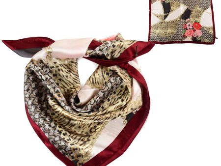 SF1263-DARKRED New Fashion Flowers Kerchief For Discount