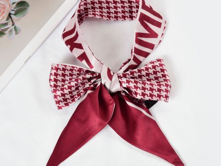 SF1267-RED Charming New Fashion Style Houndstooth Long Scarf Hot on Sale