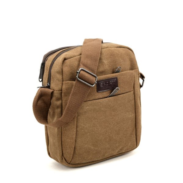 VK5492 Brown - Sports Cross Body Bag With Multiple Zipper Sale