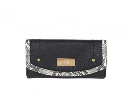 SY5063-BLACK - Flap Fashion Snake Print Wallet For Discount