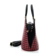 VK2130 RED - Shell Set Bag With Houndstooth Design Hot on Sale