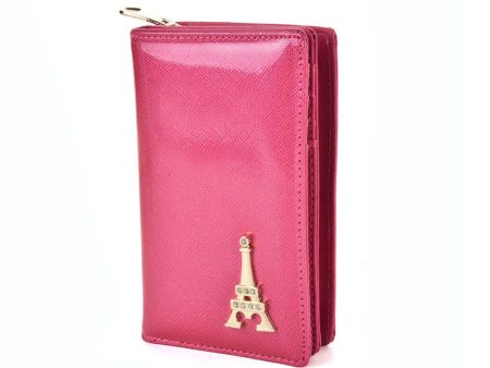 VKP1444 Fushia - Tower Decoration Women Solid Small Wallet For Sale