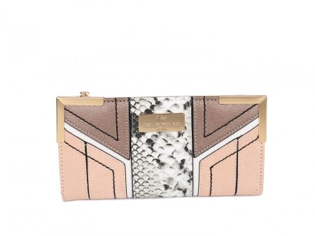 SY5067-SLR - Flap fashion colorblock snake print wallet Online Sale