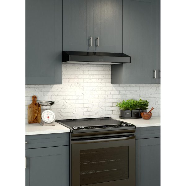 **DISCONTINUED** Broan® Elite 30-Inch Convertible Under-Cabinet Range Hood, Black Online Hot Sale