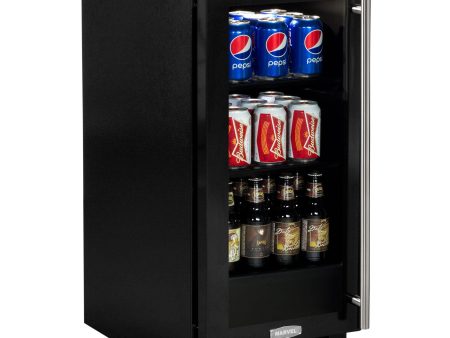 15-In Built-In Beverage Center with Door Style - Black Frame Glass, Door Swing - Left For Cheap